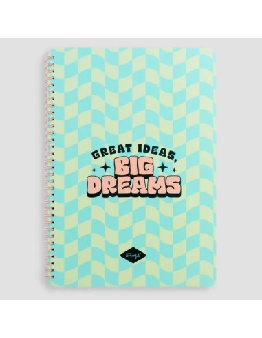 QUADERNO A4 A QUADRETTI - GREAT IDEAS, BIG DREAMS