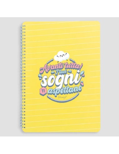 QUADERNO A4 A QUADRETTI - AVANTI TUTTA! I TUOI SOGNI TI ASPETTANO