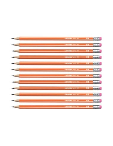 MATITA STABILO HB CON GOMMA - PENCIL 160 ARANCIONE