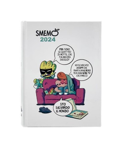 Diario Smemo 16 mesi, 2024, Green Balloon Special Edition - Soggetto Diari  Di Brodo - 11 x 15 cm