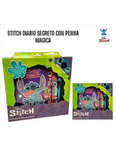 DIARIO SEGRETO STITCH DISNEY CON PENNA MAGICA
