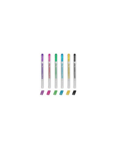 6 MINI PENNE GEL GLITTERATE -SHINE LIKE A DIAMOND