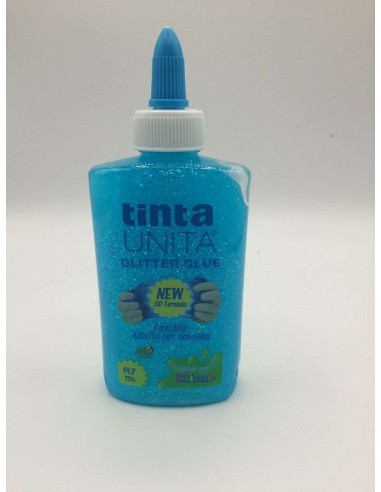 TINTA UNITA GLITTER GLUE 147ml - AZZURRO