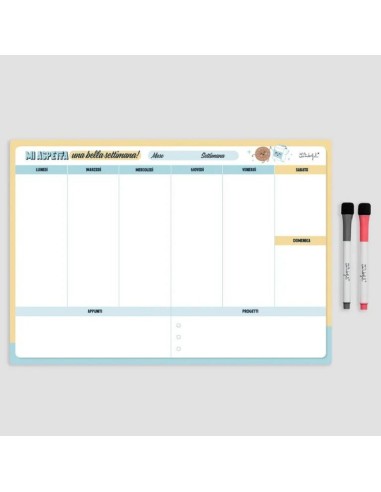 PLANNER SETTIMANALE MAGNETICO MR. WONDERFUL