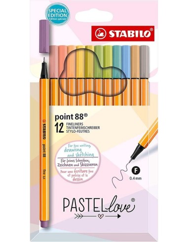 STABILO POINT 88 PASTELLOVE SET ASTUCCIO DA 12 8812-7-7