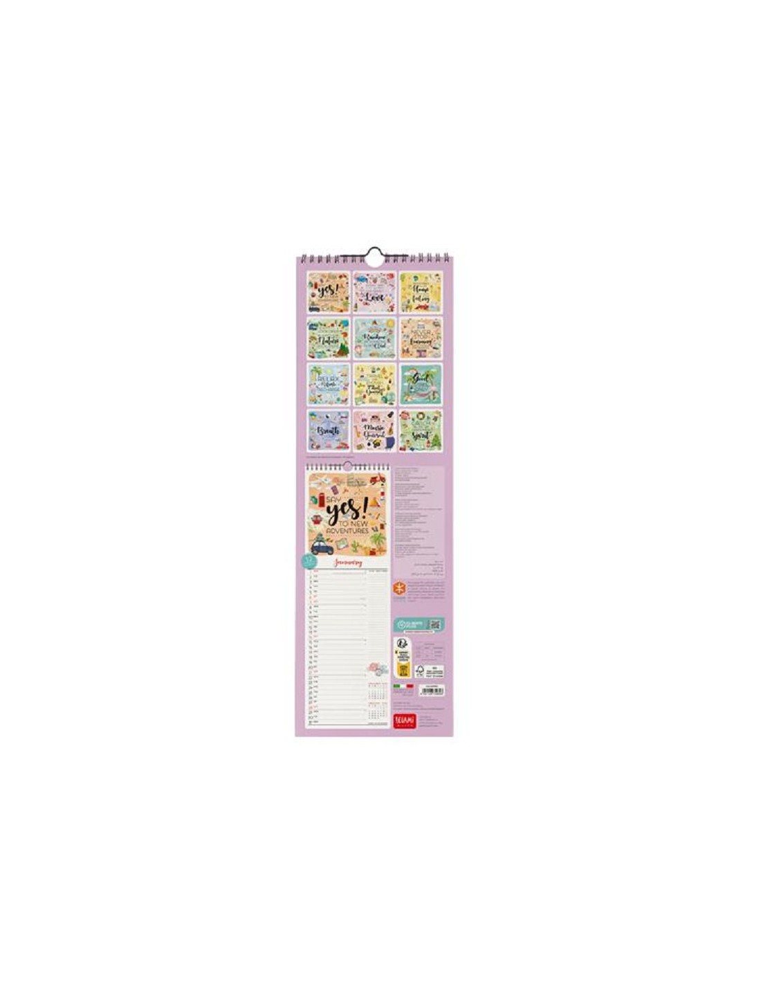 CALENDARIO LEGAMI 16x49 - LIVE HAPPY