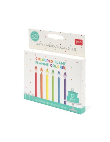 CANDELINE CON FIAMMA COLORATA MULTICOLOR