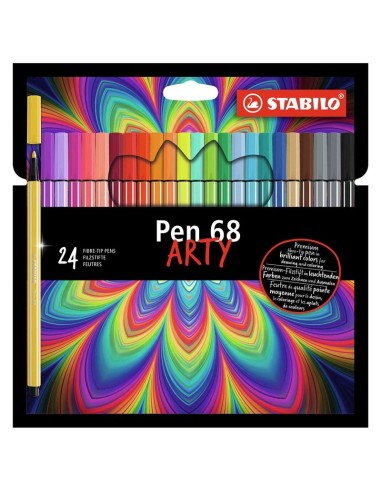 Pennarelli Stabilo Pen 68 1 mm giallo fluo - 68/024 - Lineacontabile