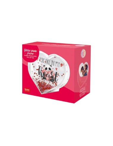 PORTAFOTO CON GLITTER - CUORE