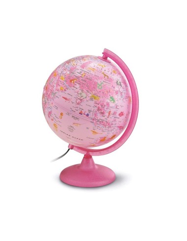 GLOBO TECNODIDATTICA LUMINOSO PINK ZOO 25cm