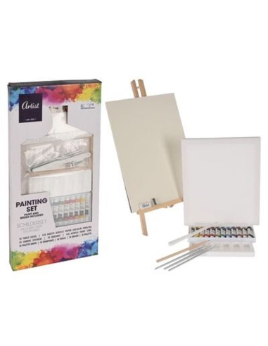 ARTIST SET PITTURA 34 PEZZI CON CAVALLETTO