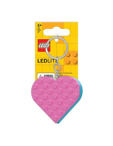 LEGO PORTACHIAVI CUORE ROSA CON TORCIA LGL-KE183H