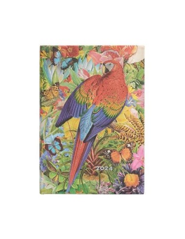 Agenda Paperblanks 2024, 12 mesi, Midi, Orizzontale, Giardino Tropical